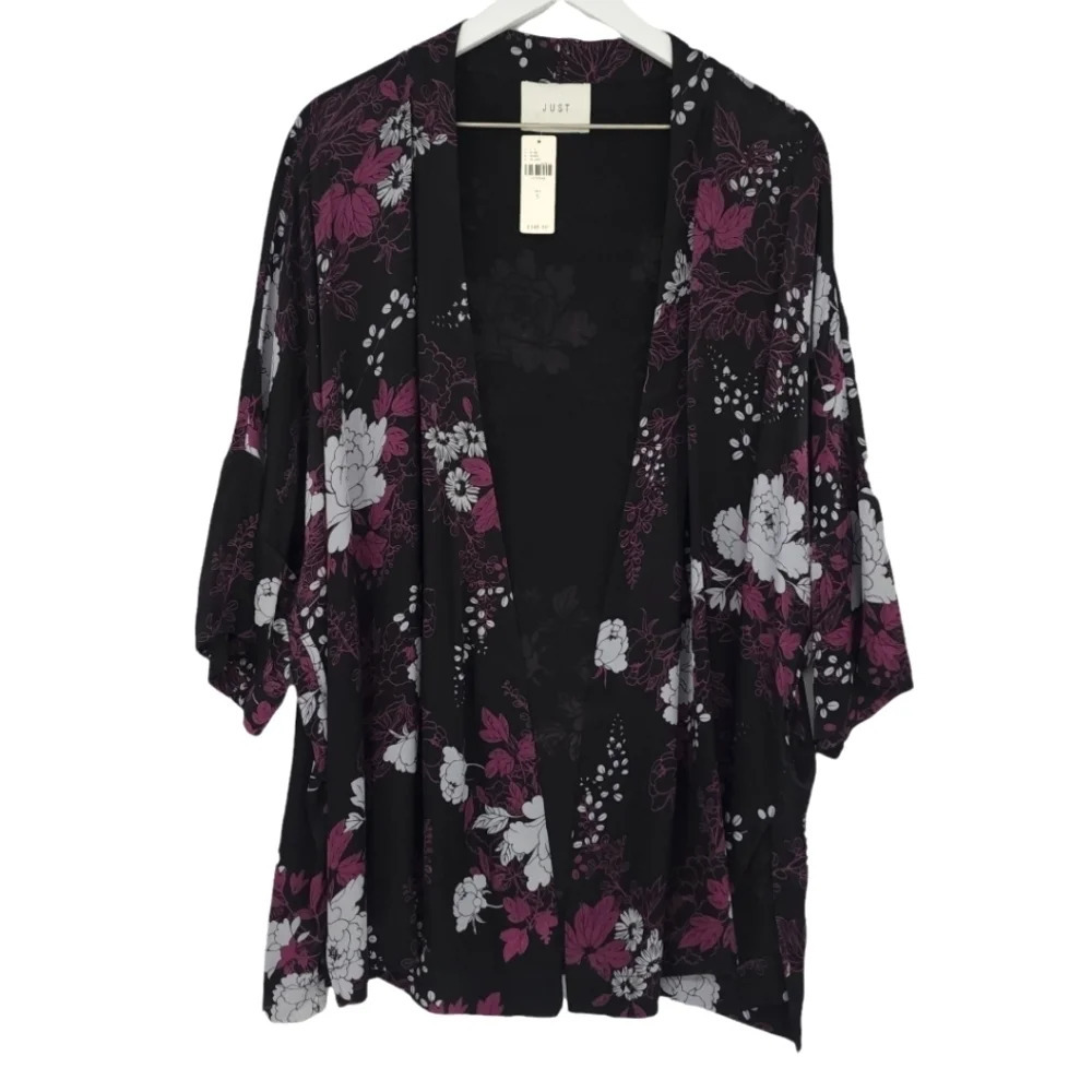 Anthropologie Just Kimono Floral Print
